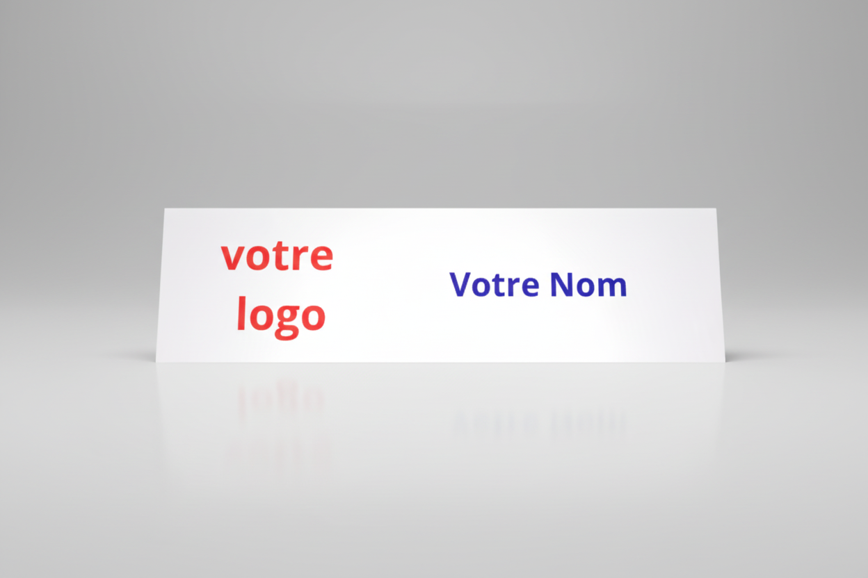 Plaque murale avec nom et logo (9" x 2.5")