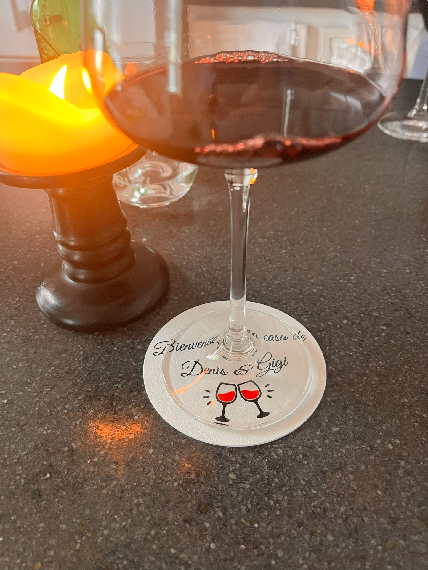 sous-verres personnalisés (rond, 4") ensemble de 4