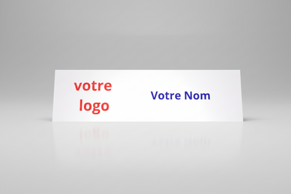 Plaque murale avec nom et logo (9" x 2.5")